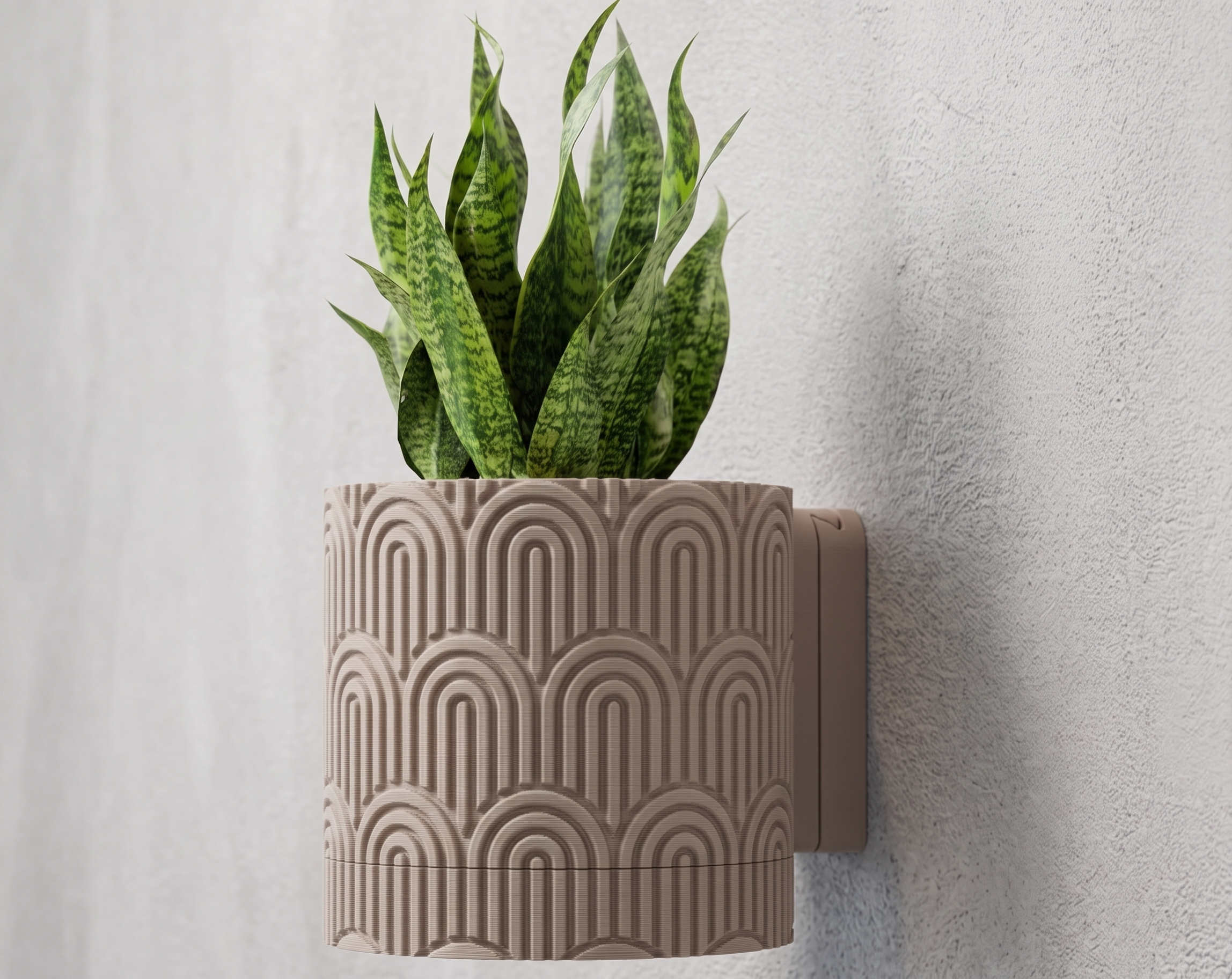 Arc Textured Wall Planter – Art Deco