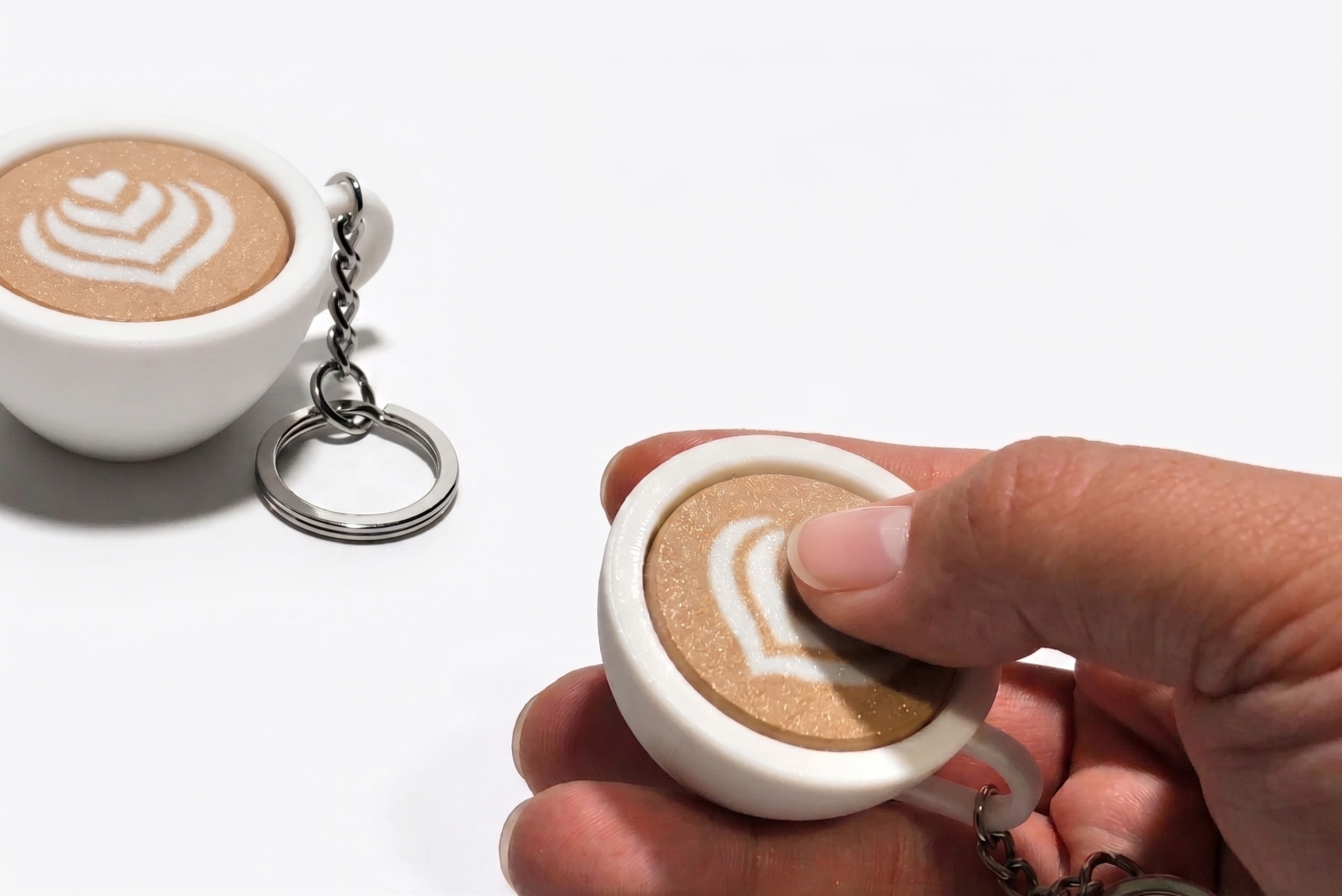 Caffe Latte Clicker Keychain
